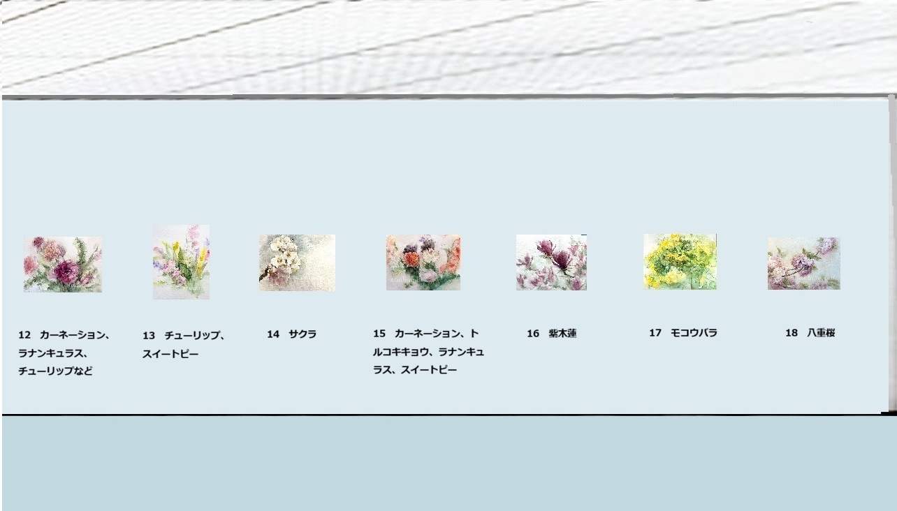 山口栄美『花の絵日記』作品展示　2B